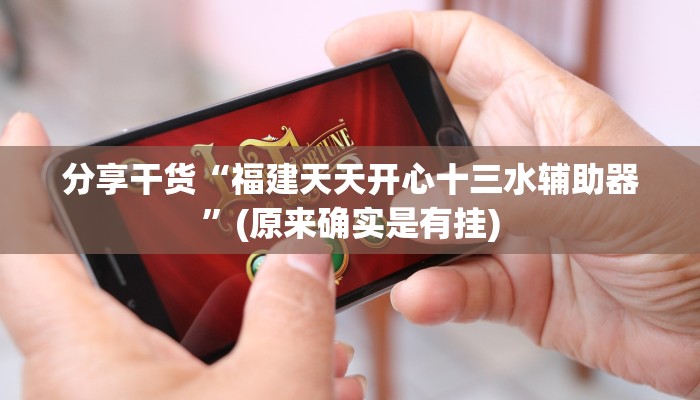 分享干货“福建天天开心十三水辅助器”(原来确实是有挂)