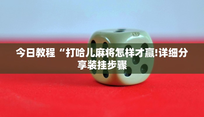 今日教程“打哈儿麻将怎样才赢!详细分享装挂步骤