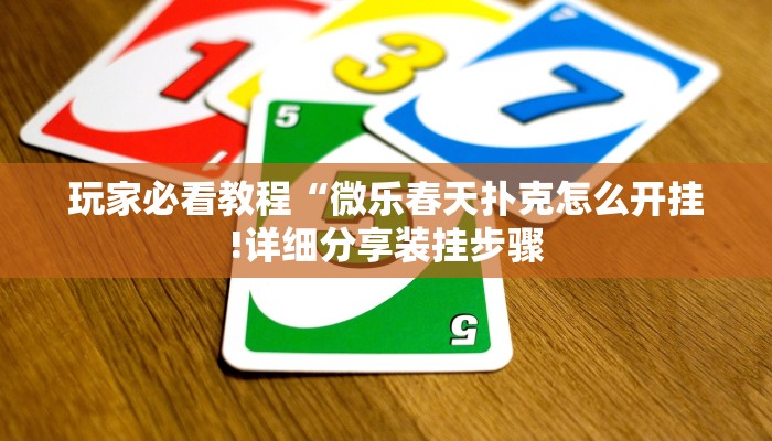 玩家必看教程“微乐春天扑克怎么开挂!详细分享装挂步骤