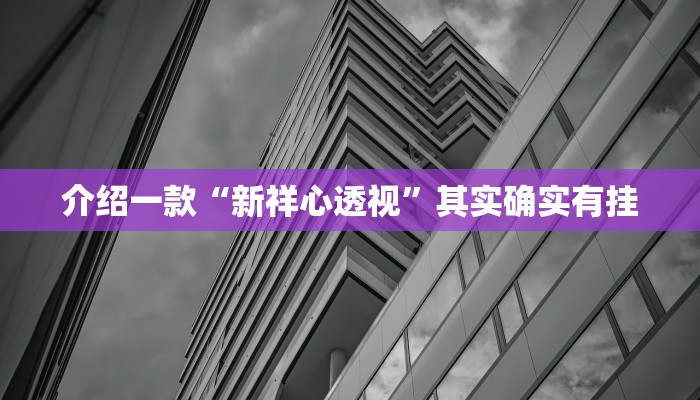 介绍一款“新祥心透视”其实确实有挂