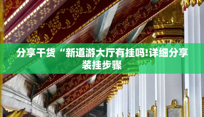 分享干货“新道游大厅有挂吗!详细分享装挂步骤