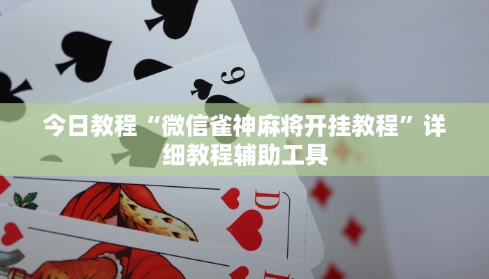 今日教程“微信雀神麻将开挂教程”详细教程辅助工具