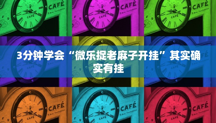 3分钟学会“微乐捉老麻子开挂”其实确实有挂
