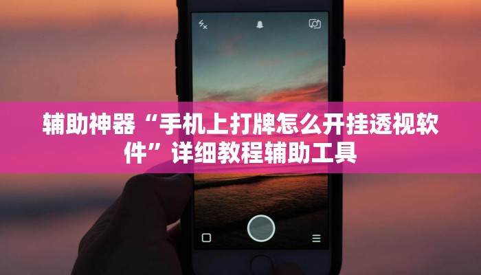 辅助神器“手机上打牌怎么开挂透视软件”详细教程辅助工具
