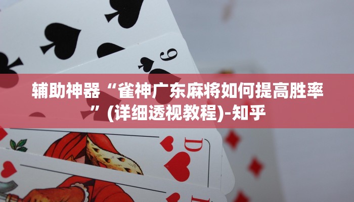 辅助神器“雀神广东麻将如何提高胜率”(详细透视教程)-知乎