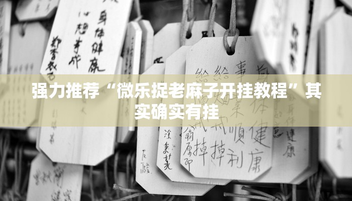 强力推荐“微乐捉老麻子开挂教程”其实确实有挂