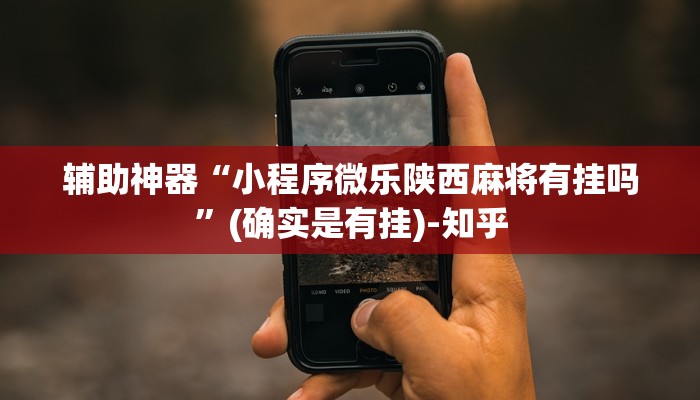 辅助神器“小程序微乐陕西麻将有挂吗”(确实是有挂)-知乎