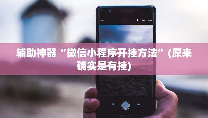 辅助神器“微信小程序开挂方法”(原来确实是有挂)