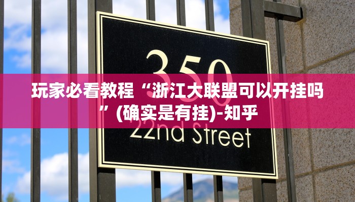 玩家必看教程“浙江大联盟可以开挂吗”(确实是有挂)-知乎