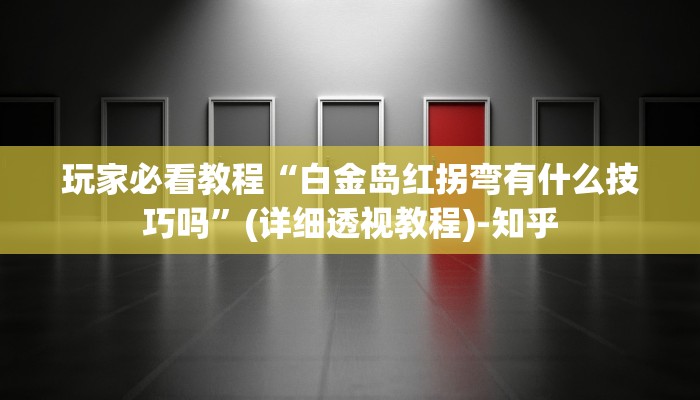 玩家必看教程“白金岛红拐弯有什么技巧吗”(详细透视教程)-知乎