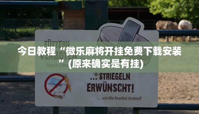 今日教程“微乐麻将开挂免费下载安装 ”(原来确实是有挂)
