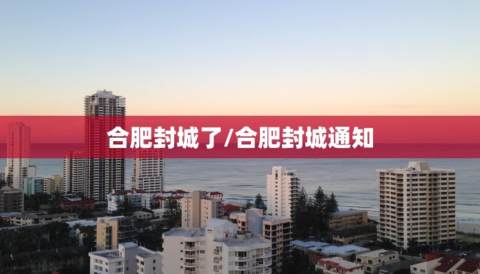 合肥封城了/合肥封城通知