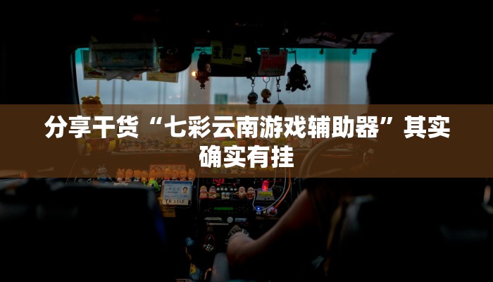分享干货“七彩云南游戏辅助器”其实确实有挂