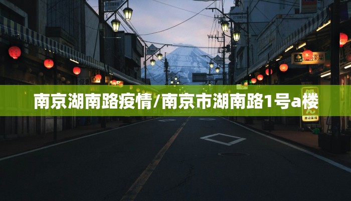 南京湖南路疫情/南京市湖南路1号a楼