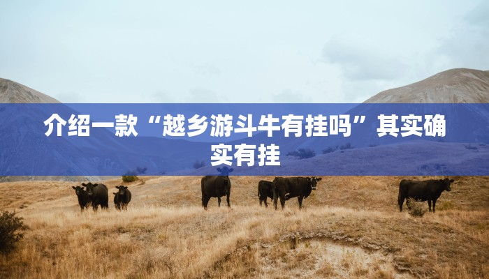 介绍一款“越乡游斗牛有挂吗”其实确实有挂