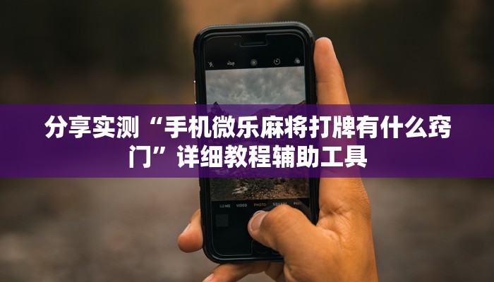 分享实测“手机微乐麻将打牌有什么窍门”详细教程辅助工具
