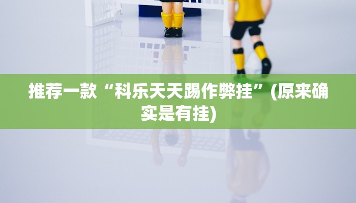 推荐一款“科乐天天踢作弊挂”(原来确实是有挂)