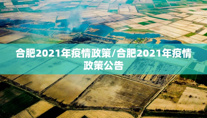 合肥2021年疫情政策/合肥2021年疫情政策公告