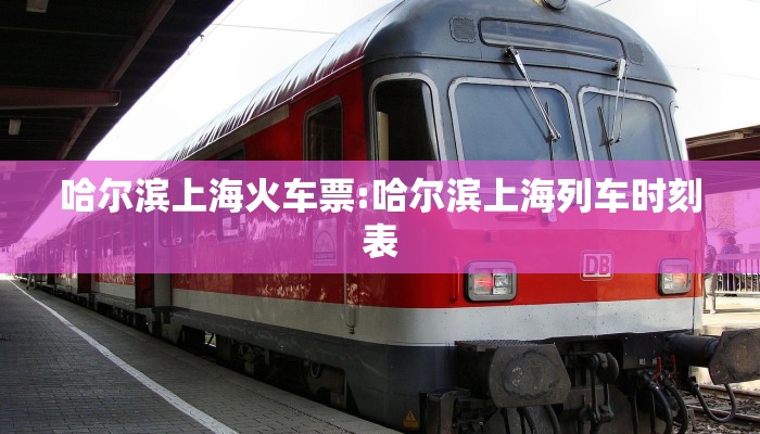 哈尔滨上海火车票:哈尔滨上海列车时刻表