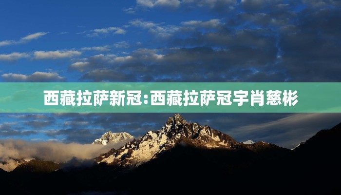 西藏拉萨新冠:西藏拉萨冠宇肖慈彬